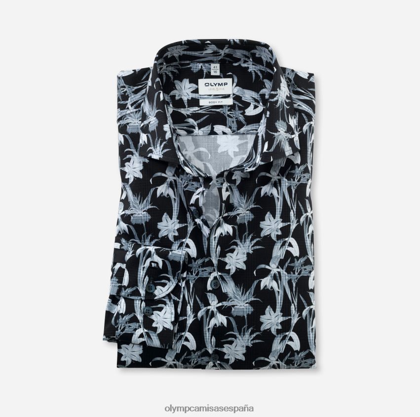 ropa OLYMP ajuste corporal de nivel cinco, camisa de negocios, royal kent, marina 8N2F406