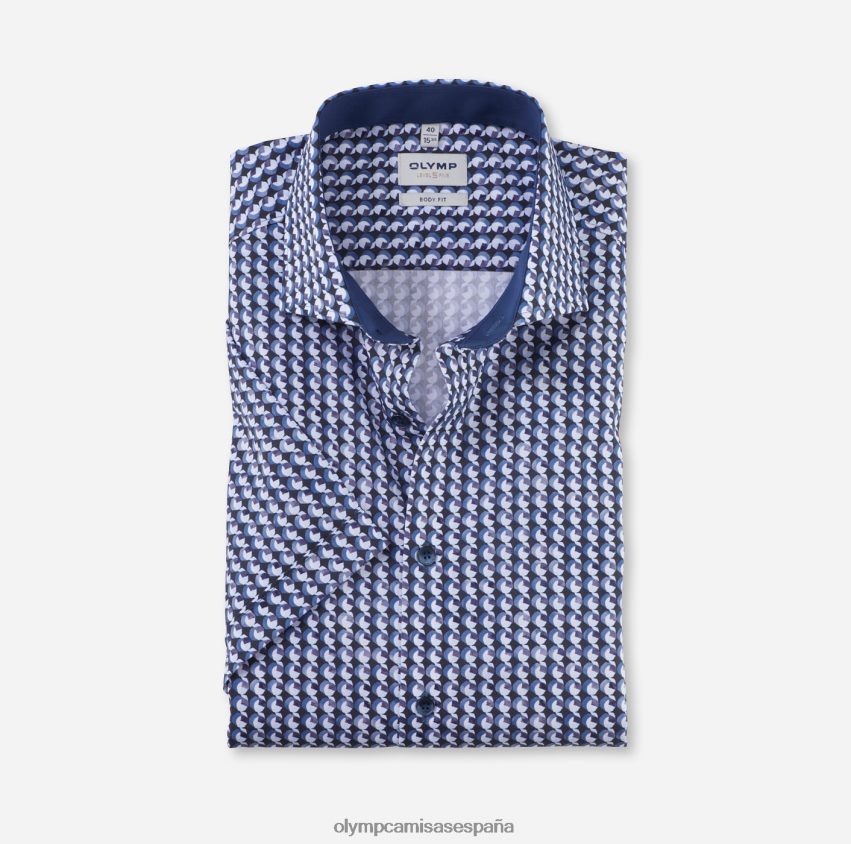 ropa OLYMP ajuste corporal de nivel cinco, camisa de negocios, royal kent, marina 8N2F450