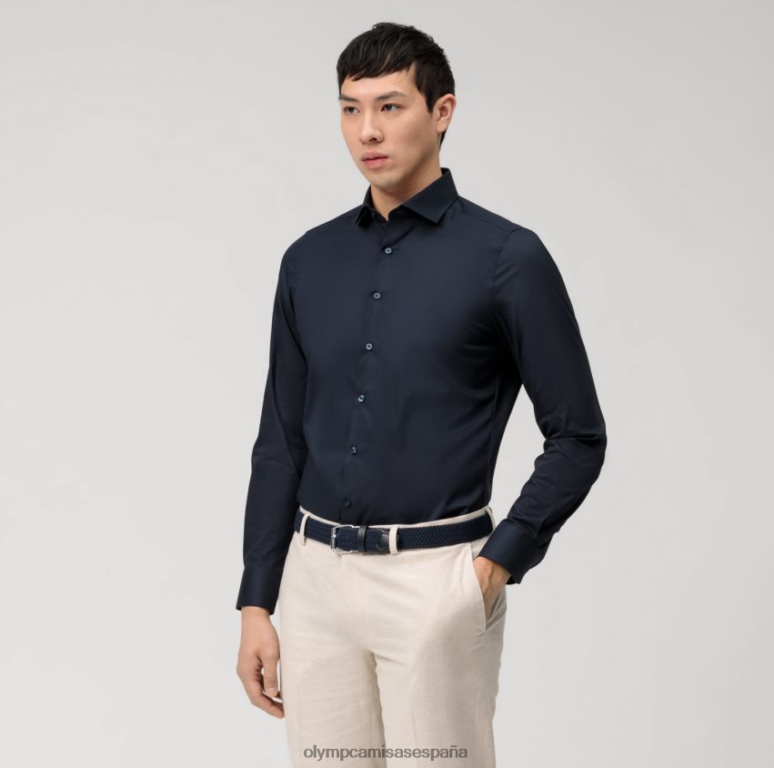ropa OLYMP ajuste corporal de nivel cinco, camisa de negocios, royal kent, marina 8N2F641
