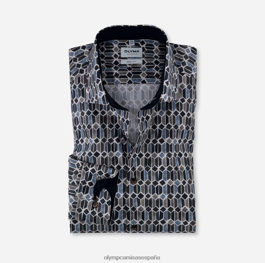 ropa OLYMP ajuste corporal de nivel cinco, camisa de negocios, royal kent, natural 8N2F713