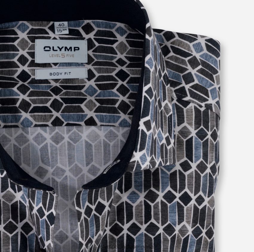 ropa OLYMP ajuste corporal de nivel cinco, camisa de negocios, royal kent, natural 8N2F713