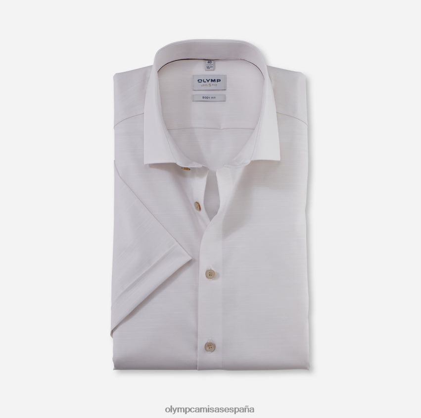 ropa OLYMP ajuste corporal nivel cinco, camisa business, kent moderno, beige claro 8N2F694