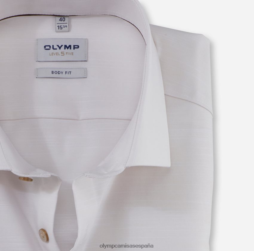 ropa OLYMP ajuste corporal nivel cinco, camisa business, kent moderno, beige claro 8N2F694