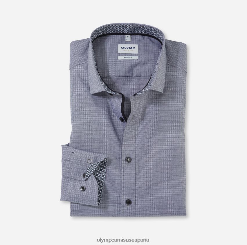 ropa OLYMP ajuste corporal nivel cinco, camisa business, kent moderno, negro 8N2F649