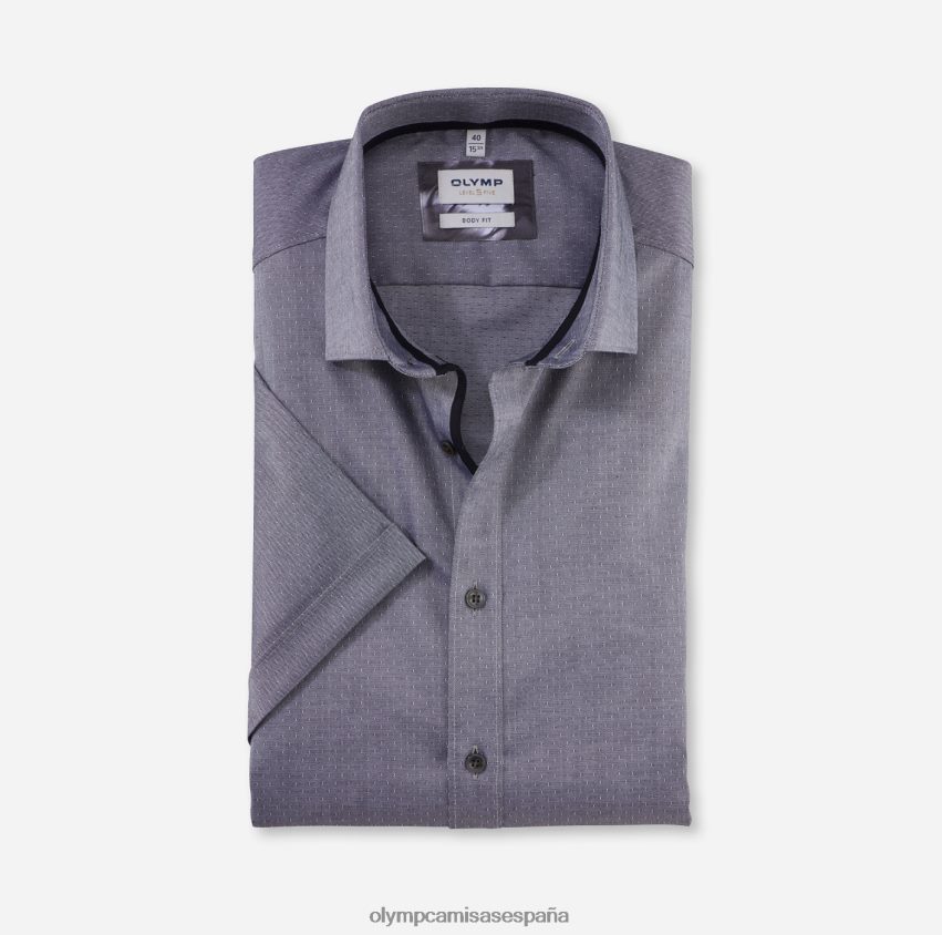 ropa OLYMP ajuste corporal nivel cinco, camisa business, kent moderno, negro 8N2F766