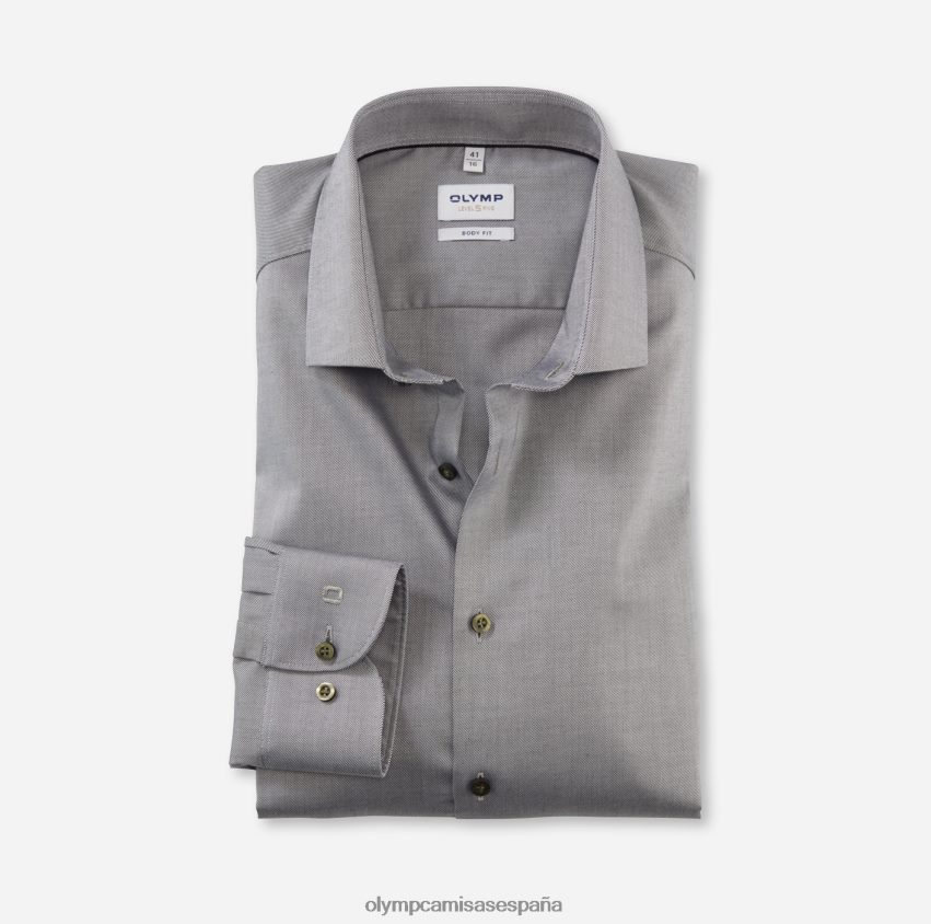 ropa OLYMP ajuste corporal nivel cinco, camisa business, kent moderno, oliva 8N2F488