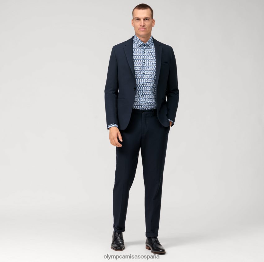 ropa OLYMP ajuste corporal nivel cinco, camisa business, manga larga extra larga, nueva york kent, azul 8N2F870