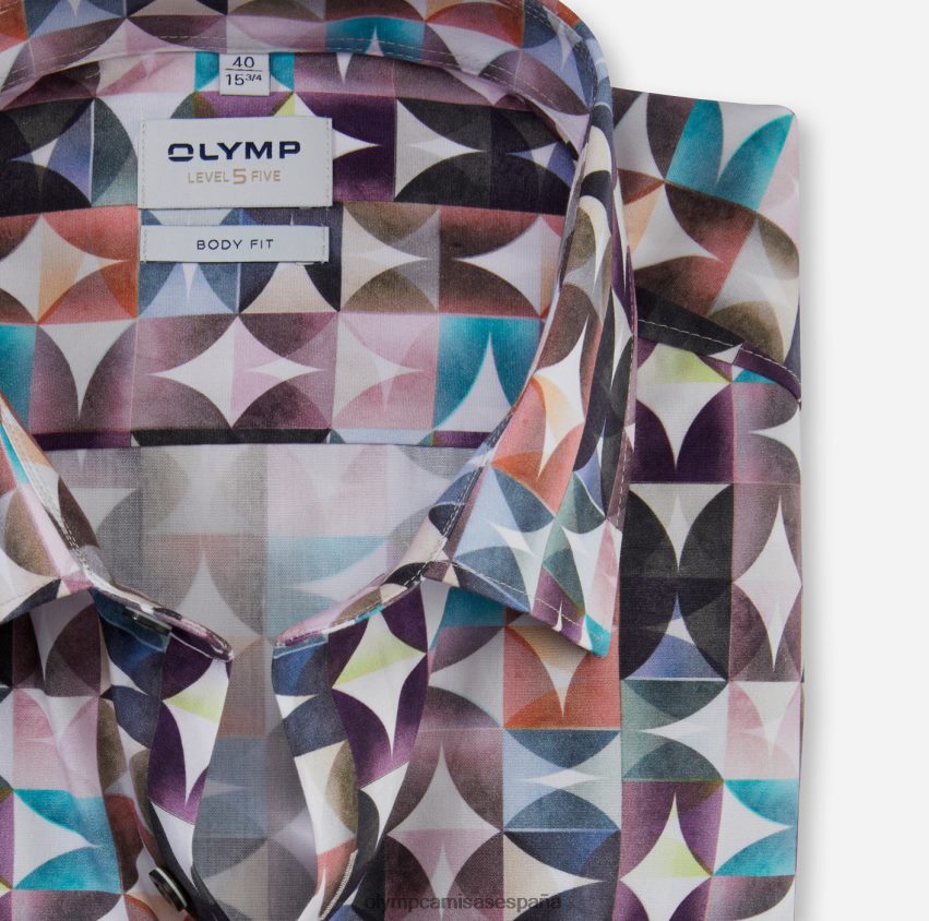 ropa OLYMP ajuste corporal nivel cinco, camisa business, nueva york kent, fucsia 8N2F363