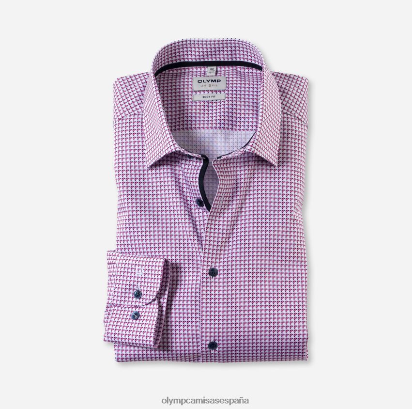 ropa OLYMP ajuste corporal nivel cinco, camisa business, nueva york kent, fucsia 8N2F371