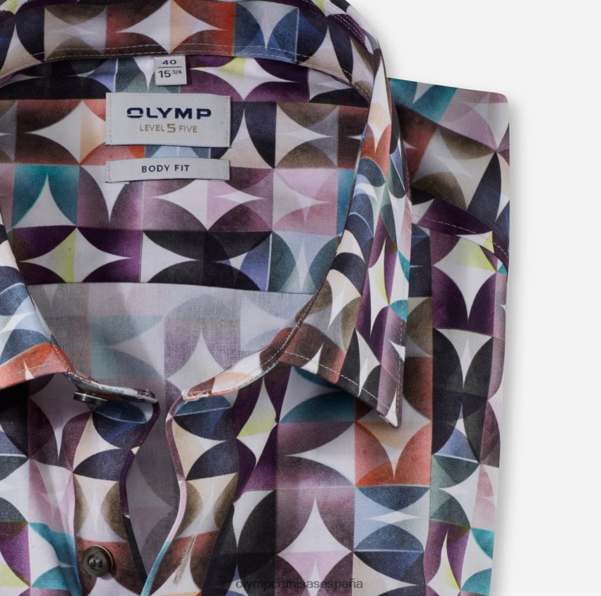 ropa OLYMP ajuste corporal nivel cinco, camisa business, nueva york kent, fucsia 8N2F709