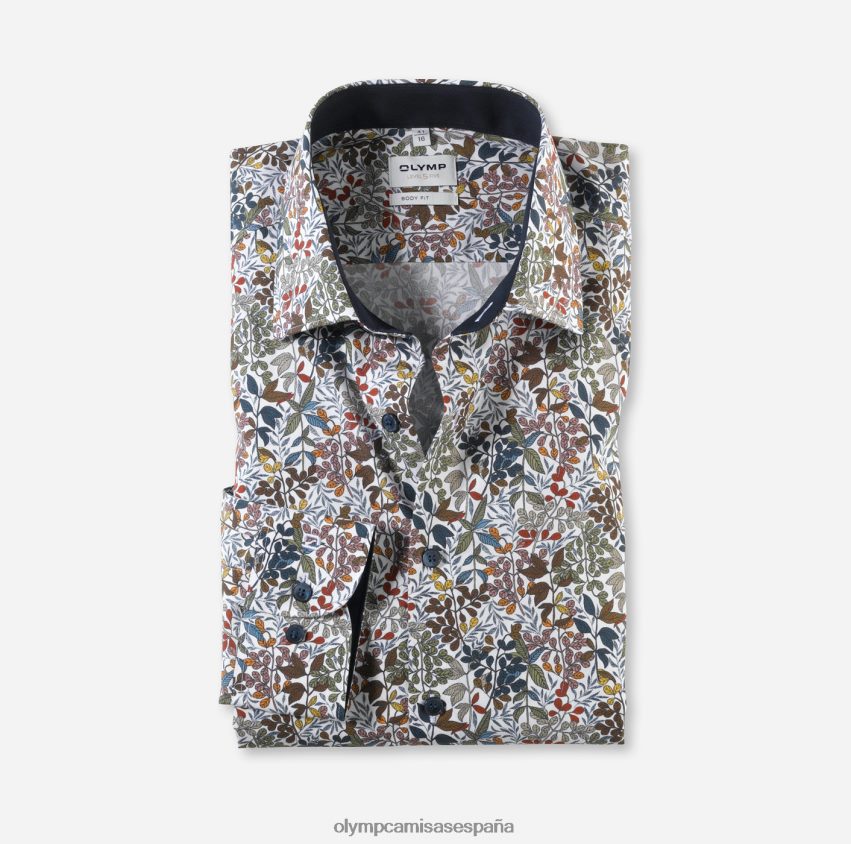 ropa OLYMP ajuste corporal nivel cinco, camisa de negocios, nueva york kent, blanco 8N2F771