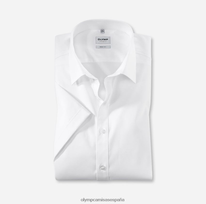 ropa OLYMP ajuste corporal nivel cinco, camisa de negocios, nueva york kent, blanco 8N2F835