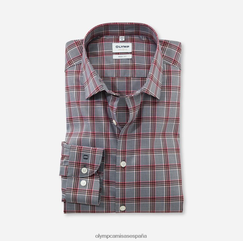 ropa OLYMP ajuste corporal nivel cinco, camisa de negocios, nueva york kent, palo de rosa 8N2F623
