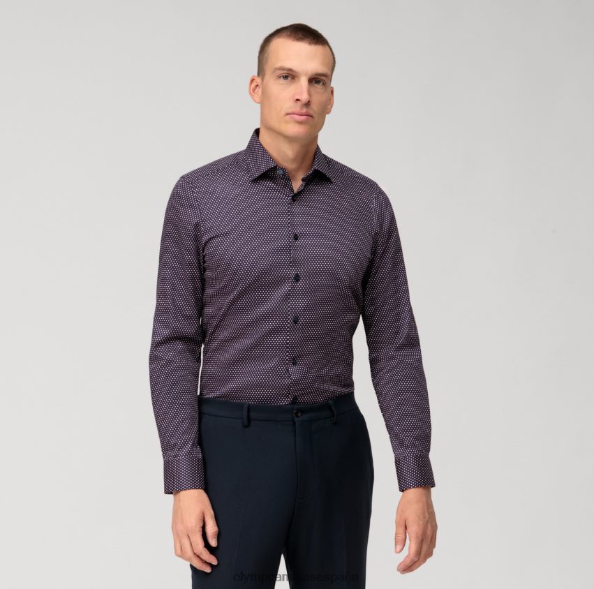 ropa OLYMP ajuste corporal nivel cinco, camisa de negocios, nueva york kent, rojo 8N2F585