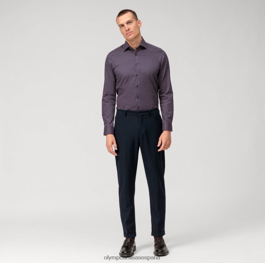 ropa OLYMP ajuste corporal nivel cinco, camisa de negocios, nueva york kent, rojo 8N2F585