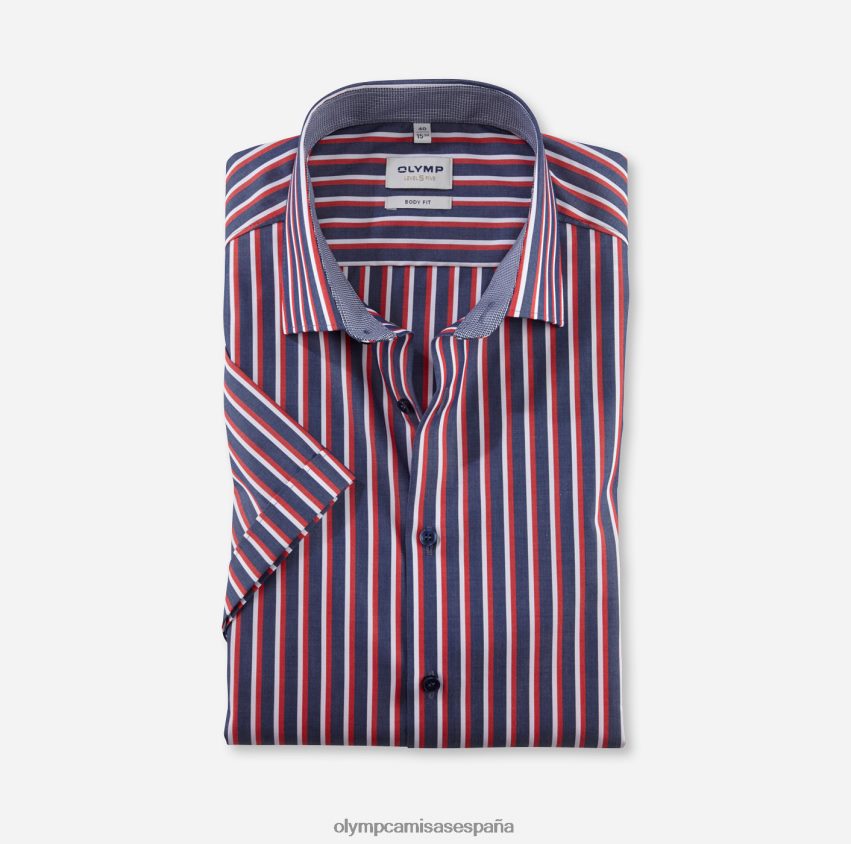 ropa OLYMP ajuste corporal nivel cinco, camisa de negocios, nueva york kent, rojo 8N2F661