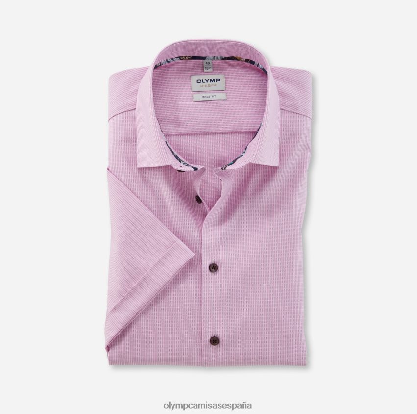 ropa OLYMP ajuste corporal nivel cinco, camisa de negocios, nueva york kent, rosa 8N2F370