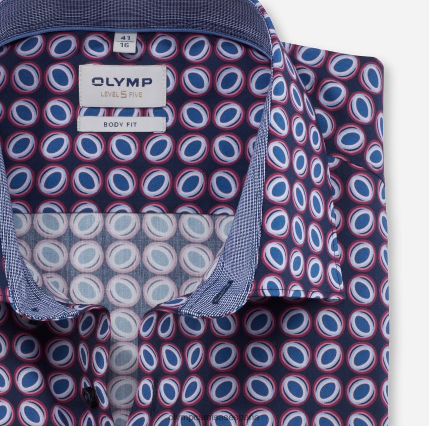 ropa OLYMP ajuste corporal nivel cinco, camisa de negocios, nueva york kent, rosa 8N2F732