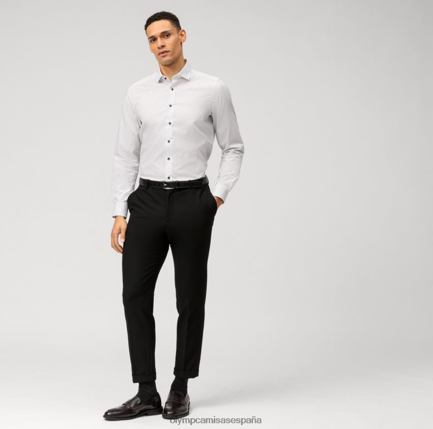 ropa OLYMP ajuste corporal nivel cinco, camisa de negocios, royal kent, blanco 8N2F686