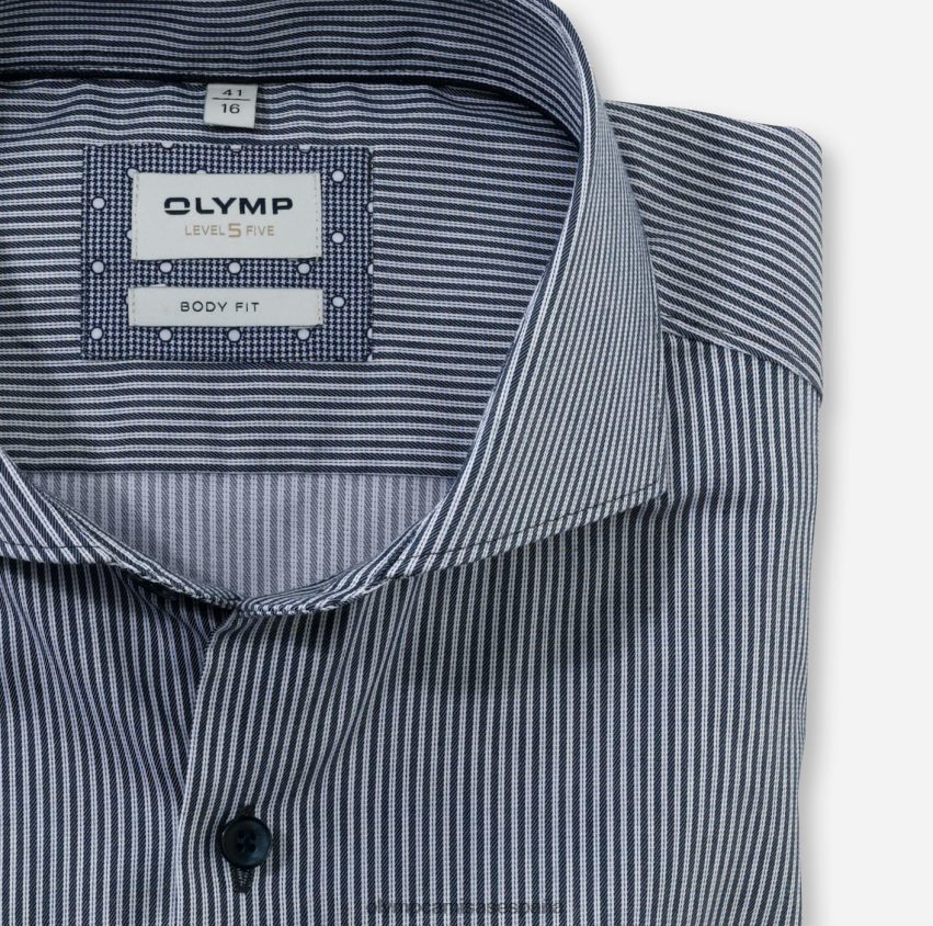 ropa OLYMP ajuste del cuerpo de nivel cinco, camisa de negocios, corte, marina 8N2F372