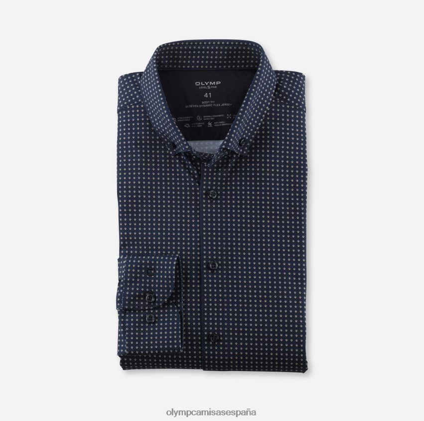 ropa OLYMP nivel cinco 24/7 body fit, camisa business, con botones, natural 8N2F577