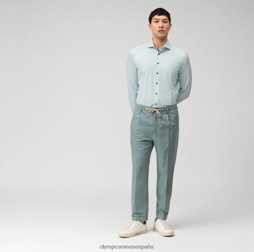 ropa OLYMP nivel cinco 24/7 body fit, camisa business, kent, esmeralda 8N2F688