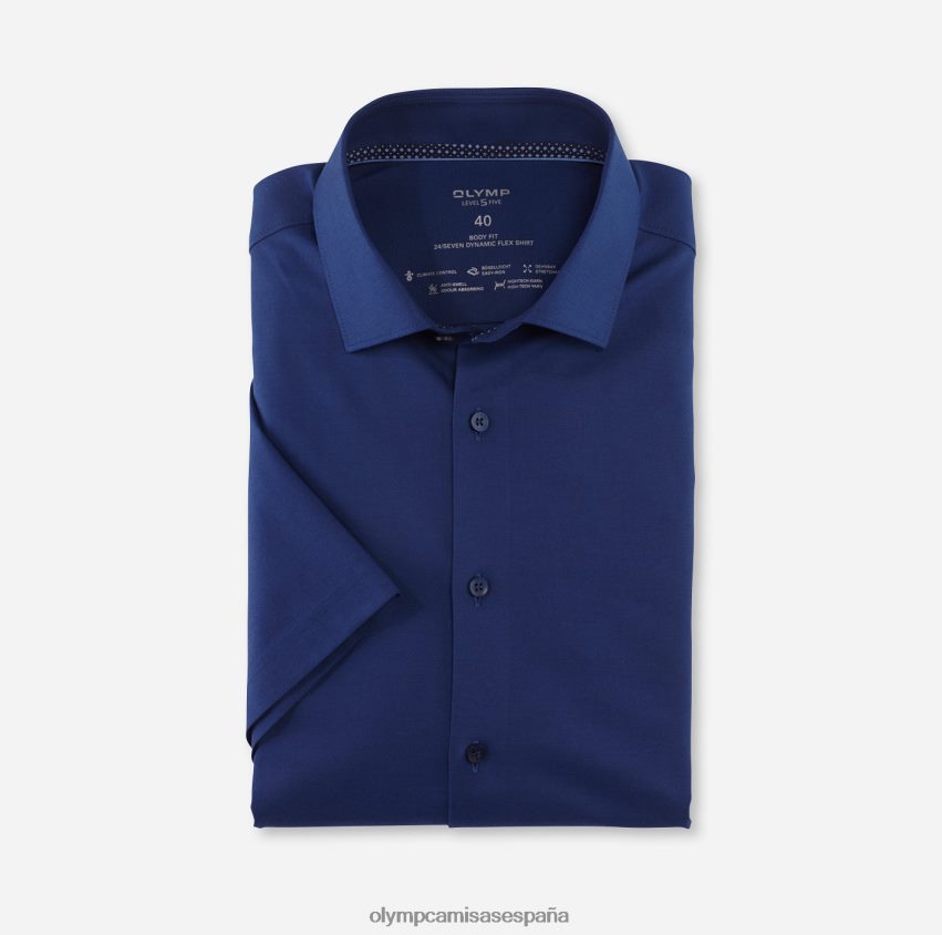 ropa OLYMP nivel cinco 24/7 body fit, camisa business, kent moderno, azul nuremberg 8N2F596