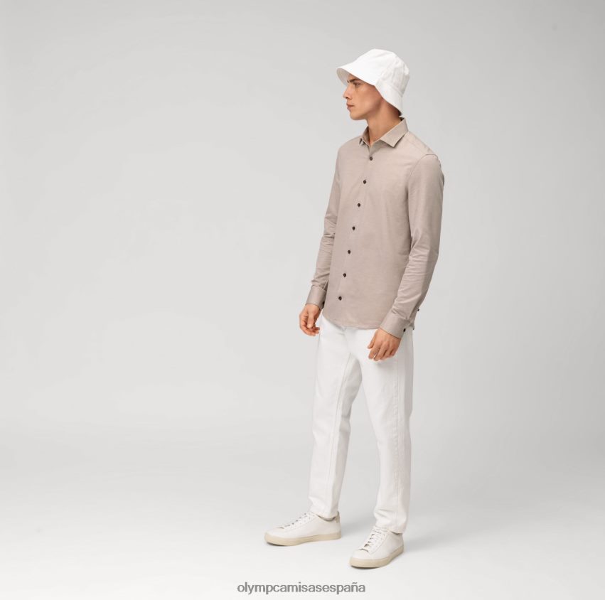 ropa OLYMP nivel cinco 24/7 body fit, camisa business, kent moderno, natural 8N2F742