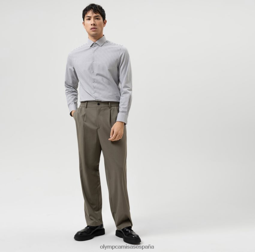 ropa OLYMP nivel cinco 24/7 body fit, camisa business, kent moderno, negro 8N2F547