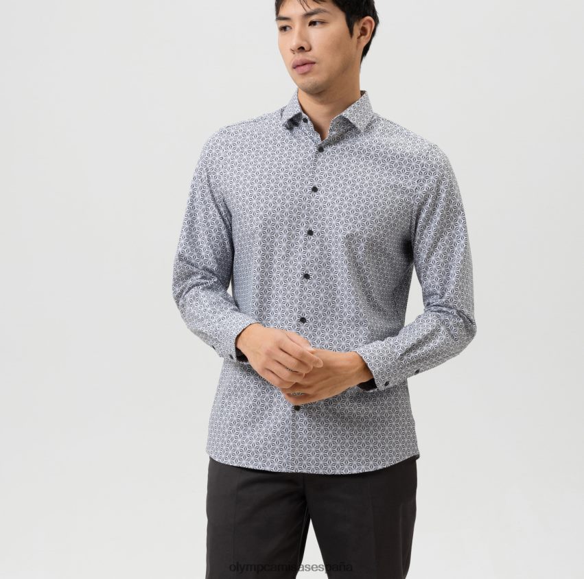 ropa OLYMP nivel cinco 24/7 body fit, camisa business, kent moderno, negro 8N2F720