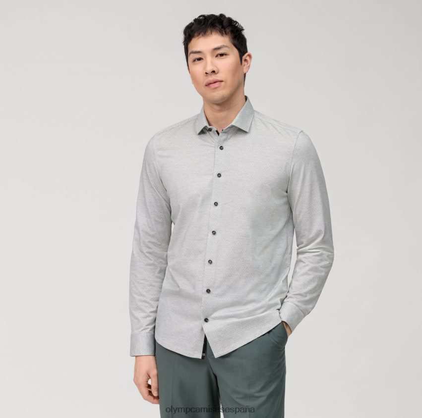 ropa OLYMP nivel cinco 24/7 body fit, camisa business, kent moderno, oliva 8N2F544