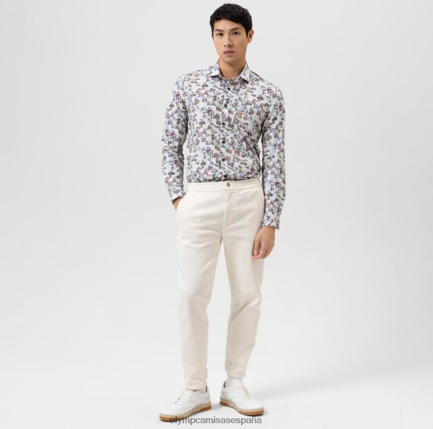 ropa OLYMP nivel cinco 24/7 body fit, camisa business, kent, natural 8N2F659