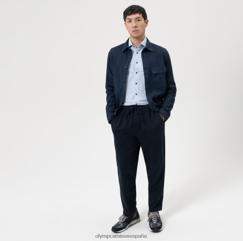 ropa OLYMP nivel cinco 24/7 body fit, camisa business, manga larga extra larga, kent, azul 8N2F889