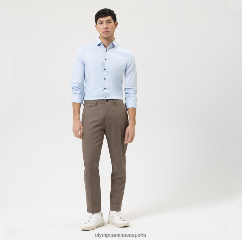 ropa OLYMP nivel cinco 24/7 body fit, camisa business, manga larga extralarga, kent moderno, azul 8N2F899