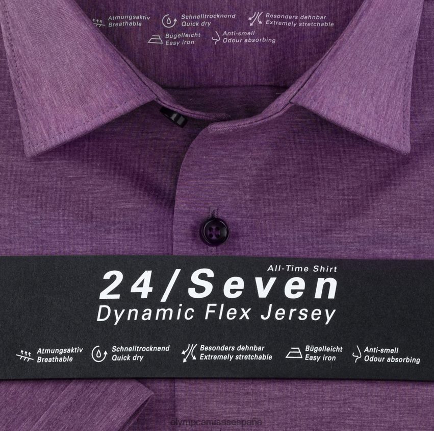 ropa OLYMP nivel cinco 24/7 body fit, camisa business, nueva york kent, lila 8N2F809