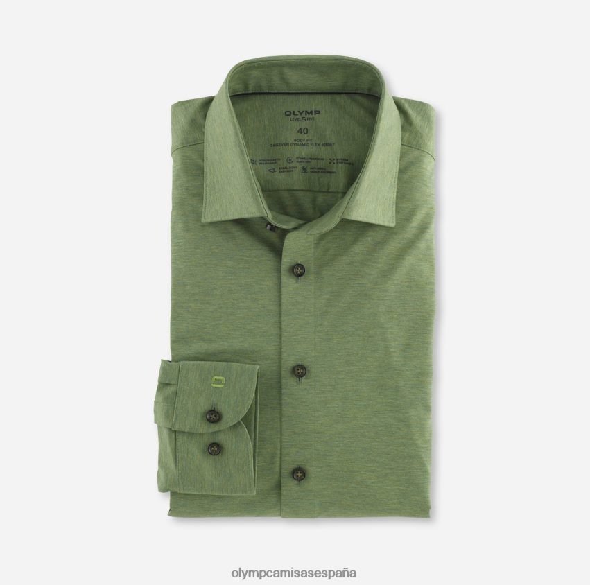 ropa OLYMP nivel cinco 24/7 body fit, camisa business, nueva york kent, verde cristal 8N2F722