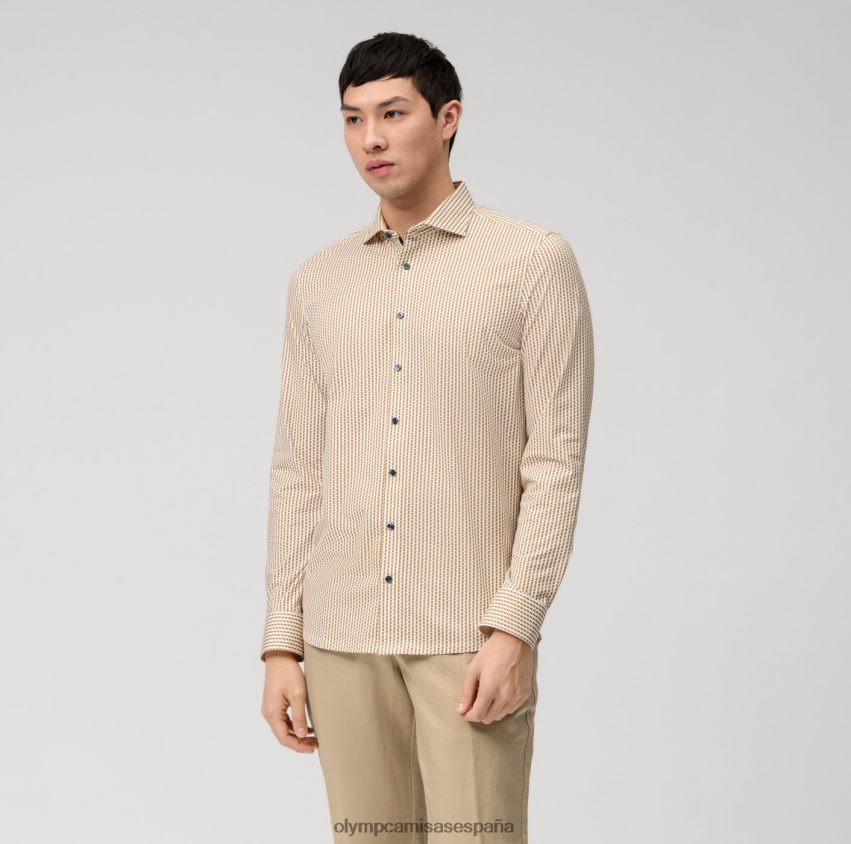 ropa OLYMP nivel cinco 24/7 body fit, camisa de negocios, kent, latón 8N2F673