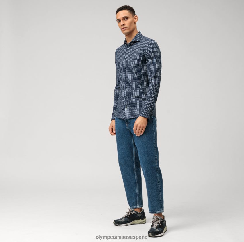 ropa OLYMP nivel cinco 24/7 body fit, camisa de negocios, kent, marina 8N2F527