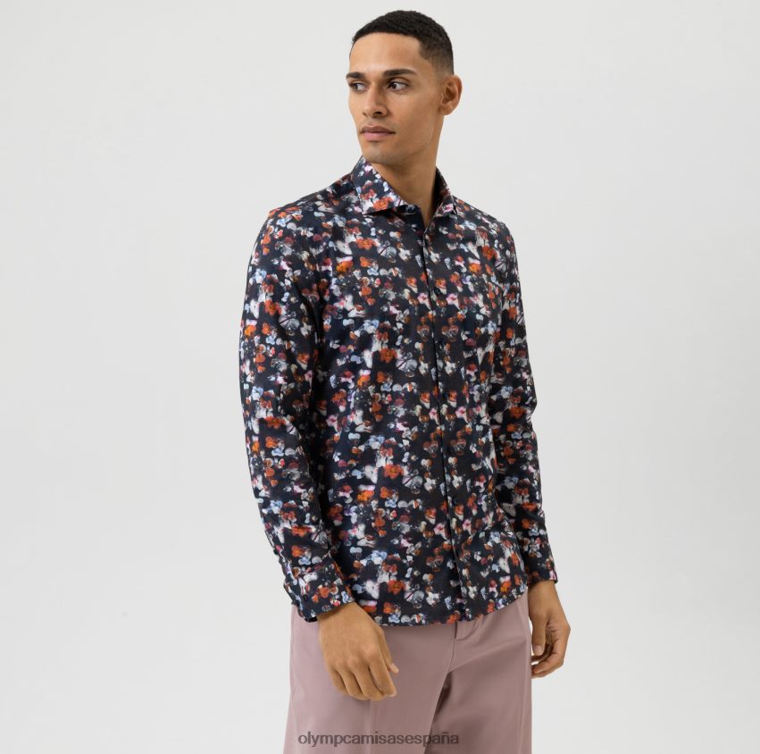 ropa OLYMP nivel cinco 24/7 body fit, camisa de negocios, kent, marina 8N2F652