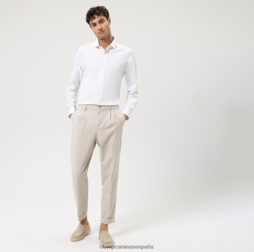 ropa OLYMP nivel cinco 24/7 body fit, camisa de negocios, kent moderno, blanco 8N2F391