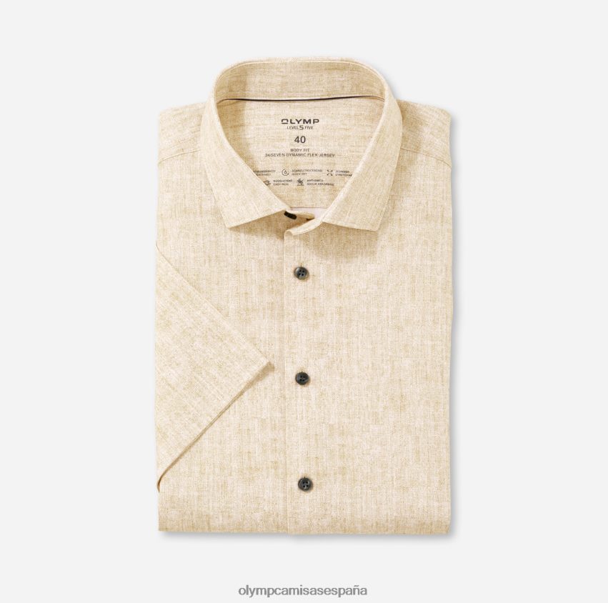 ropa OLYMP nivel cinco 24/7 body fit, camisa de negocios, kent moderno, latón 8N2F658
