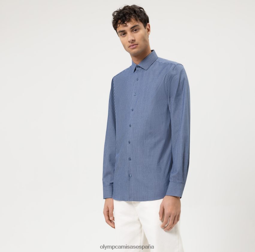 ropa OLYMP nivel cinco 24/7 body fit, camisa de negocios, kent moderno, marino 8N2F380