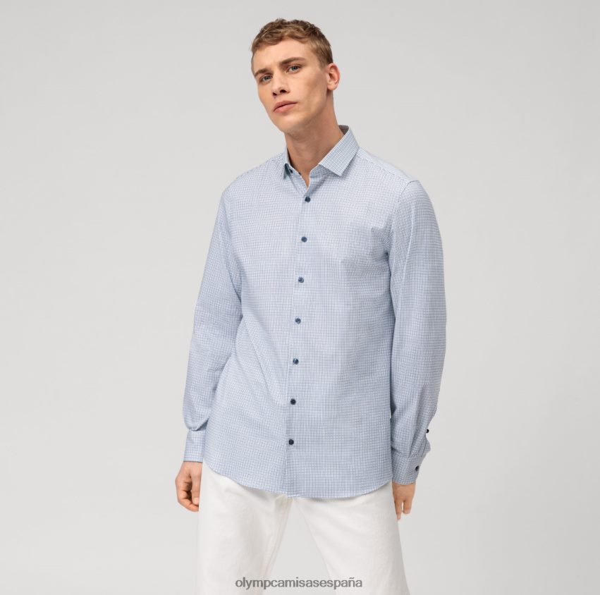 ropa OLYMP nivel cinco 24/7 body fit, camisa de negocios, kent moderno, marino 8N2F551