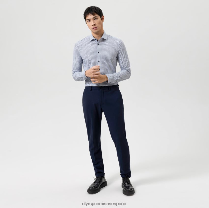 ropa OLYMP nivel cinco 24/7 body fit, camisa de negocios, kent moderno, marino 8N2F684