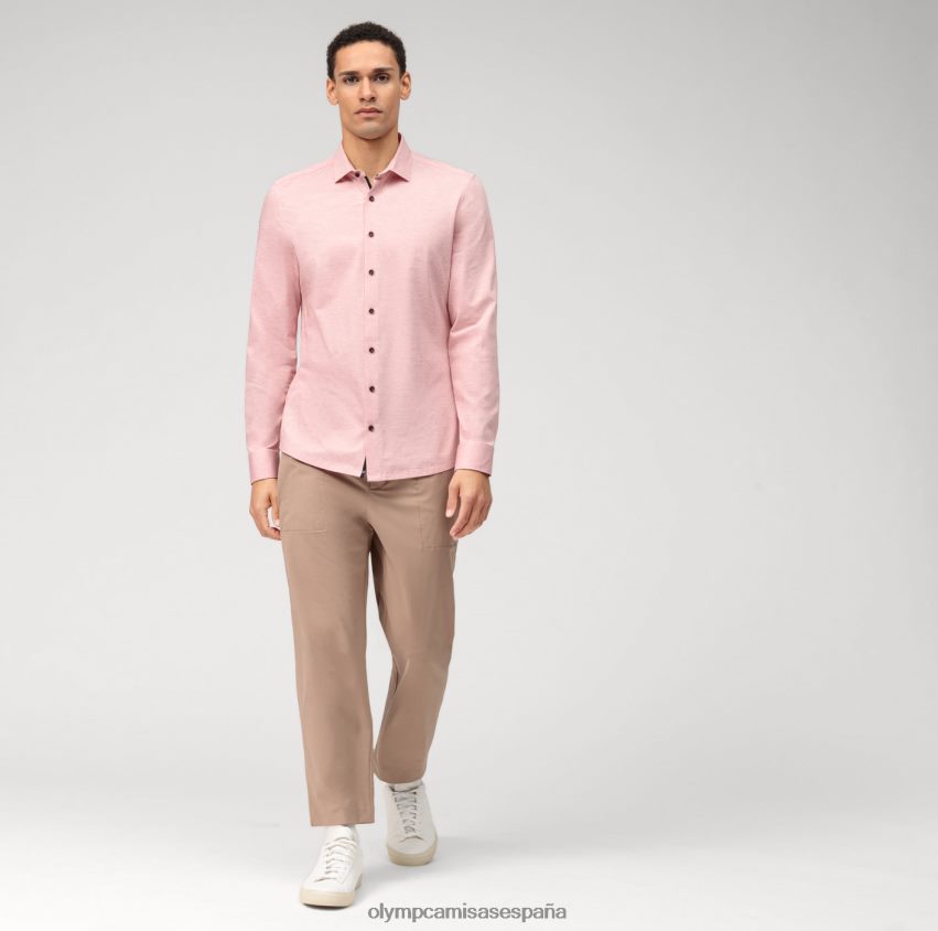 ropa OLYMP nivel cinco 24/7 body fit, camisa de negocios, kent moderno, rojo 8N2F466