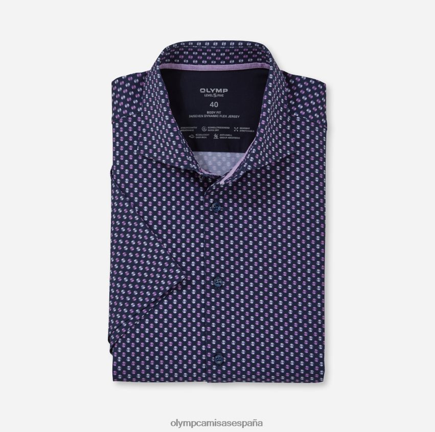 ropa OLYMP nivel cinco 24/7 body fit, camisa de negocios, kent, rosa 8N2F609