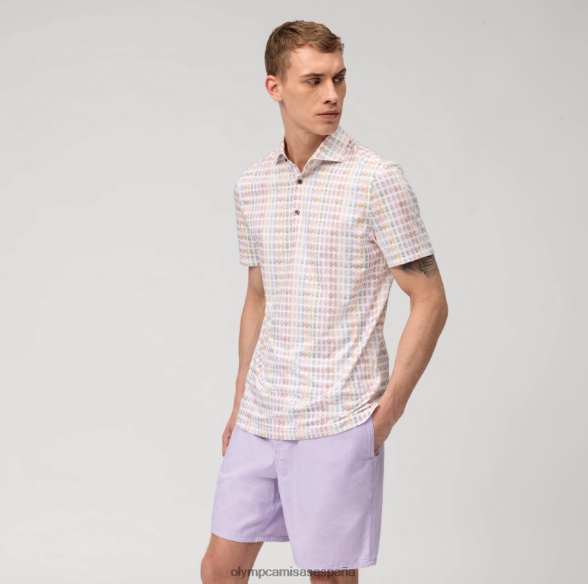 ropa OLYMP nivel cinco 24/7 body fit, camisa de negocios, kent, rosa 8N2F782