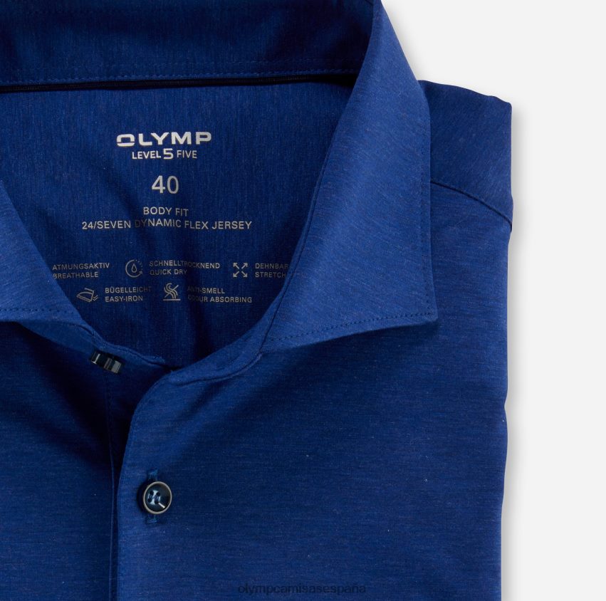 ropa OLYMP nivel cinco 24/7 body fit, camisa de negocios, kent, royal 8N2F631