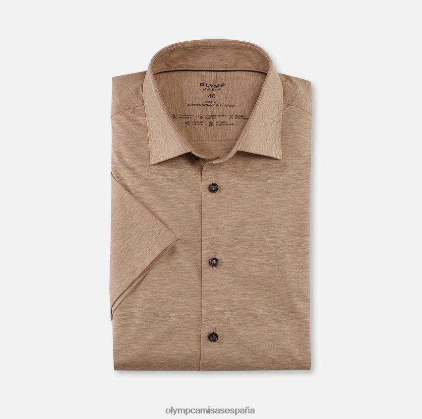 ropa OLYMP nivel cinco 24/7 body fit, camisa de negocios, nueva york kent, natural 8N2F621