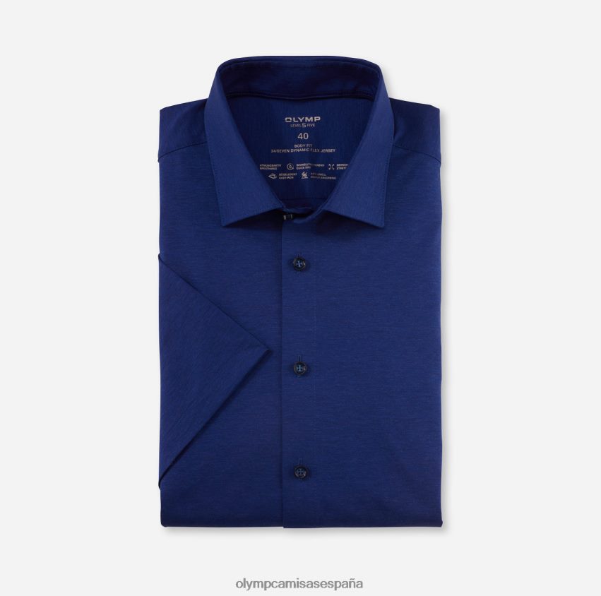 ropa OLYMP nivel cinco 24/7 body fit, camisa de negocios, nueva york kent, royal 8N2F514